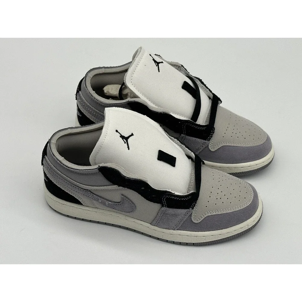 Size 4Y - Nike Air Jordan 1 Low Craft 'Tech Grey' Sneaker FD9088-002 No Box Lid
